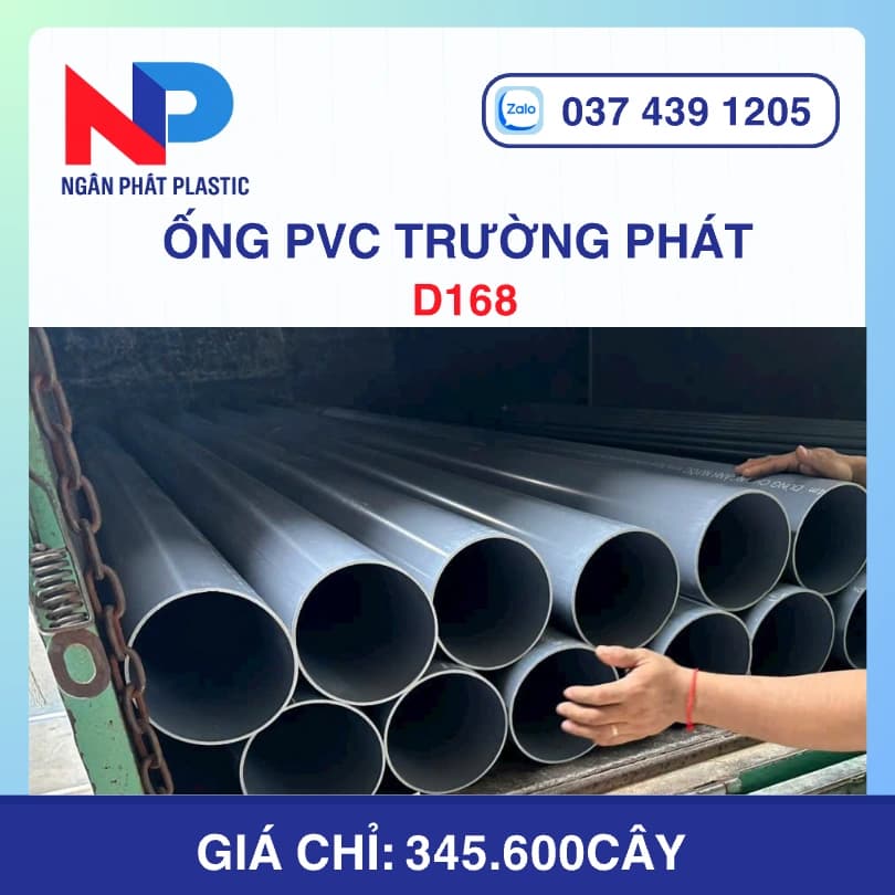 Ống Nhựa uPVC D168 Trường Phát