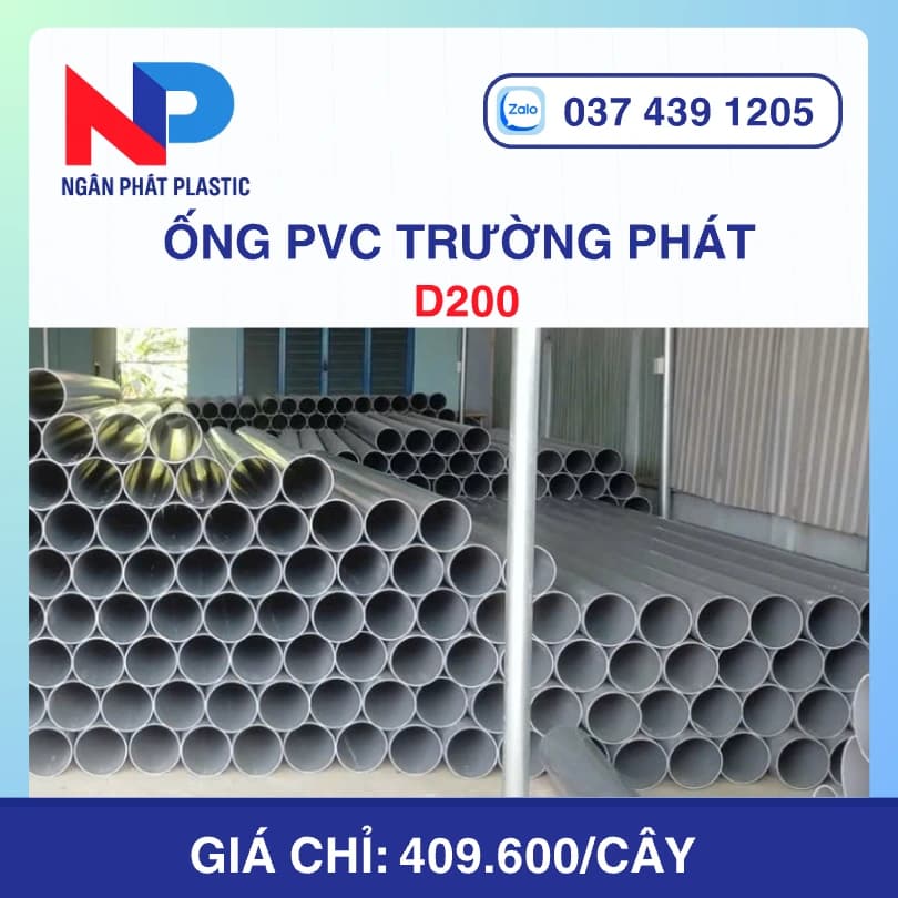 Ống Nhựa uPVC D200 Trường Phát
