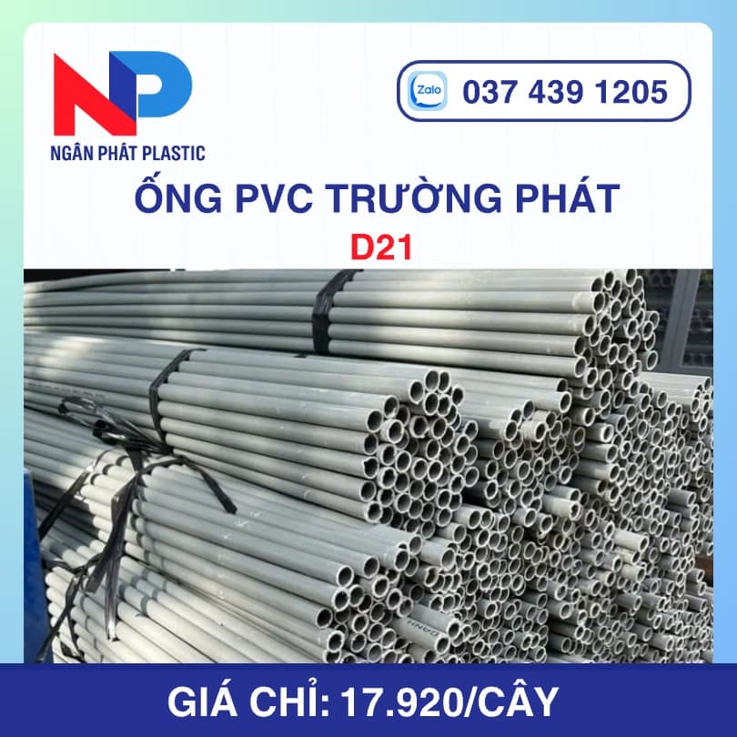 Ống Nhựa uPVC D21 Trường Phát
