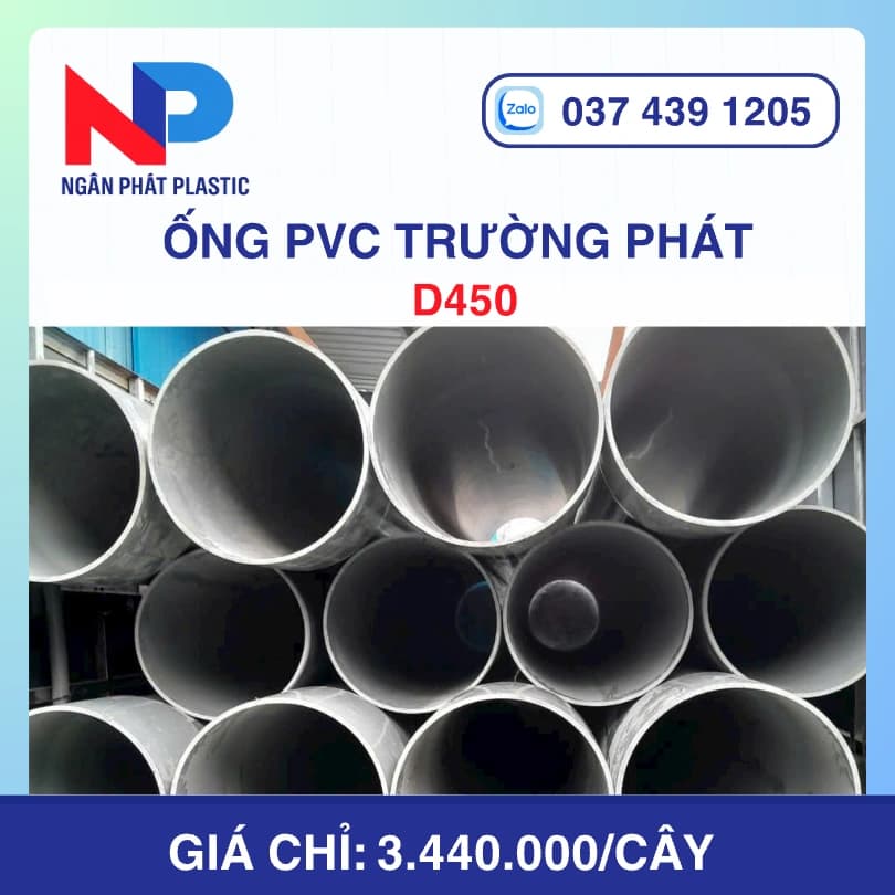 Ống Nhựa uPVC D450 Trường Phát