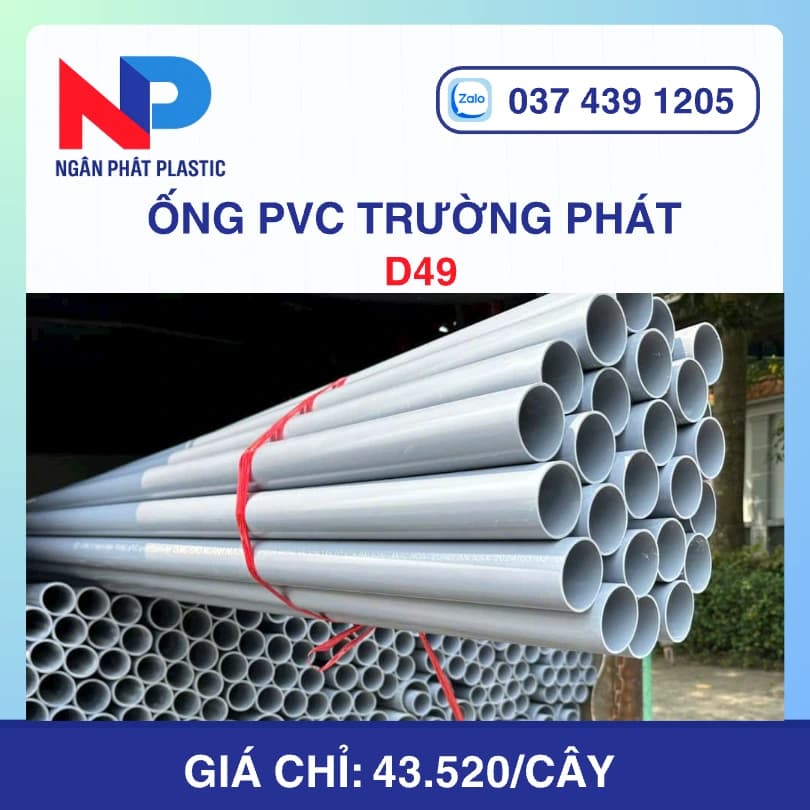 Ống Nhựa uPVC D49 Trường Phát
