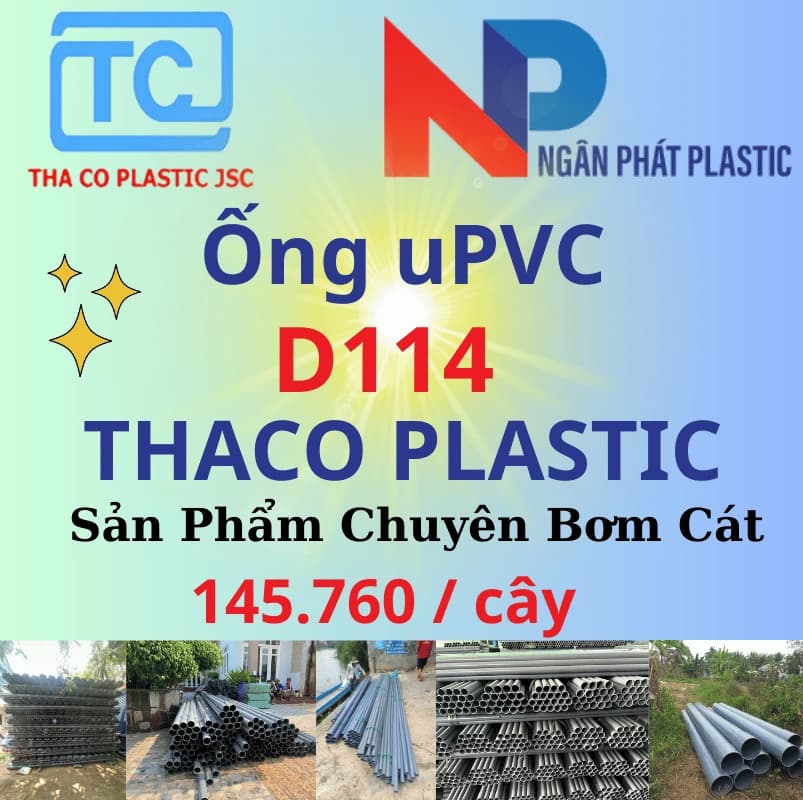 Ống Nhựa PVC D114 Bơm Cát Thaco