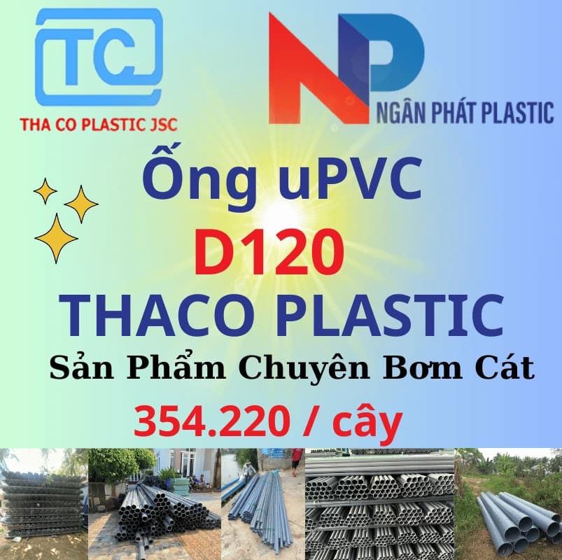 Ống Nhựa PVC D120 Bơm Cát Thaco