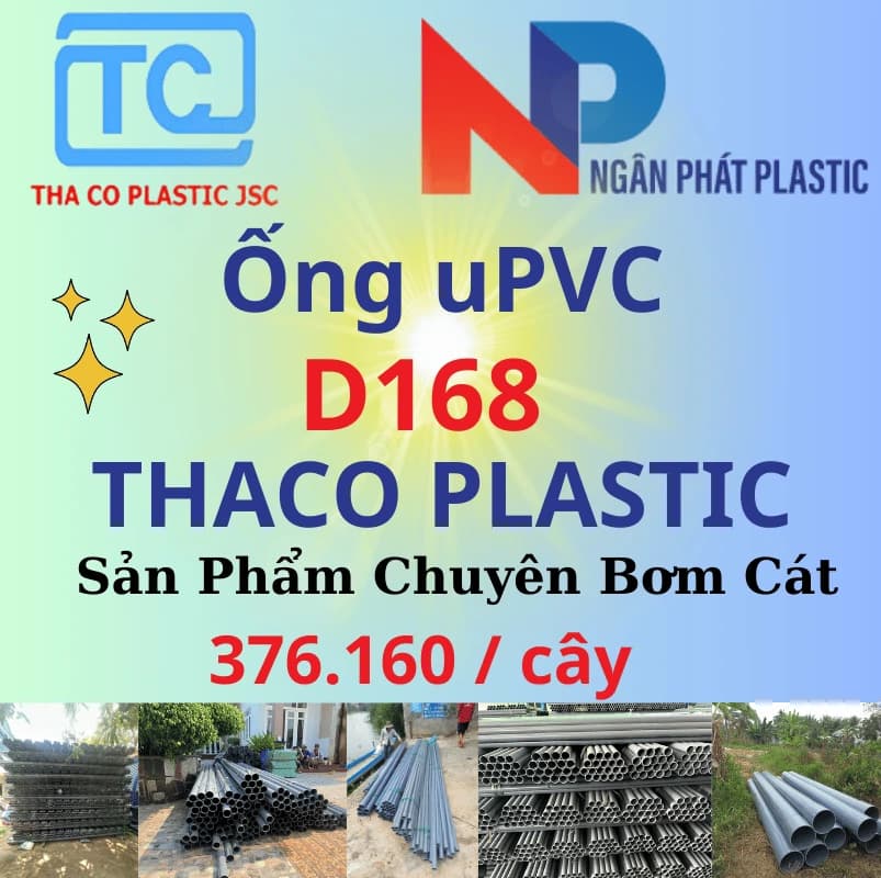 Ống Nhựa PVC D168 Bơm Cát Thaco