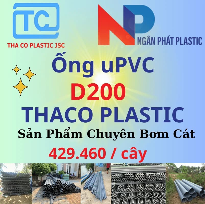 Ống Nhựa PVC D200 Bơm Cát Thaco