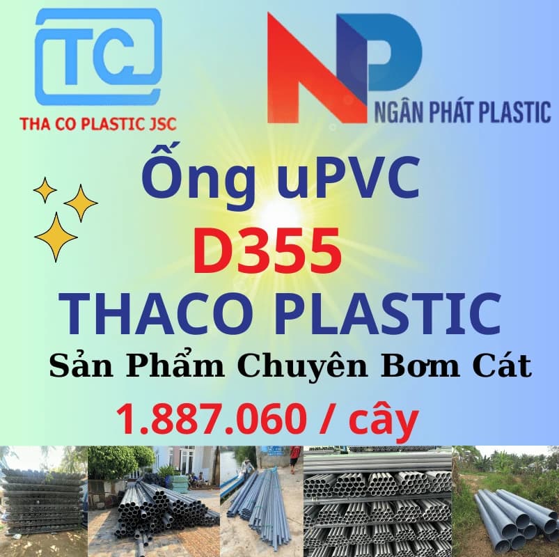 Ống Nhựa PVC D355 Bơm Cát Thaco