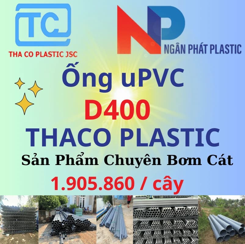 Ống Nhựa PVC D400 Bơm Cát Thaco