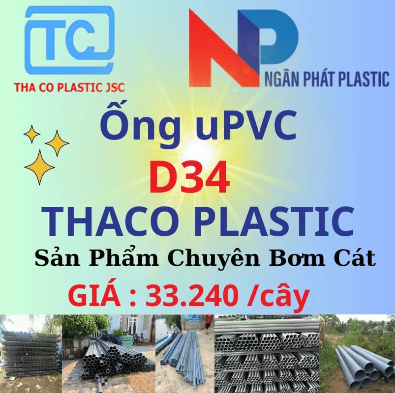 Ống Nhựa PVC D34 Bơm Cát Thaco