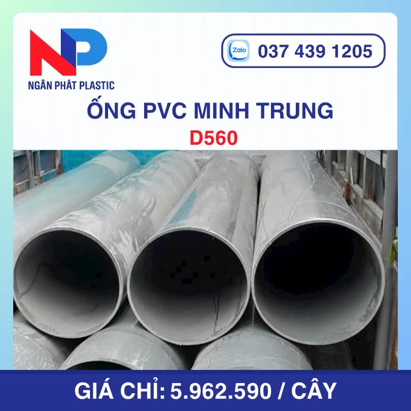 Ống Nhựa UPVC D560 Minh Trung Bơm Cát