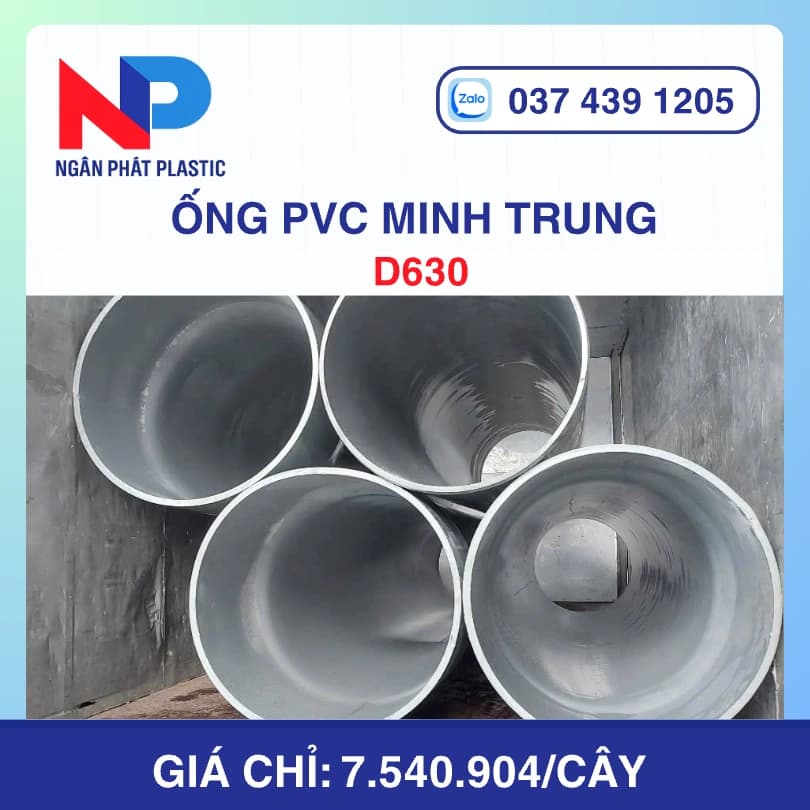 Ống Nhựa UPVC D630 Minh Trung Bơm Cát