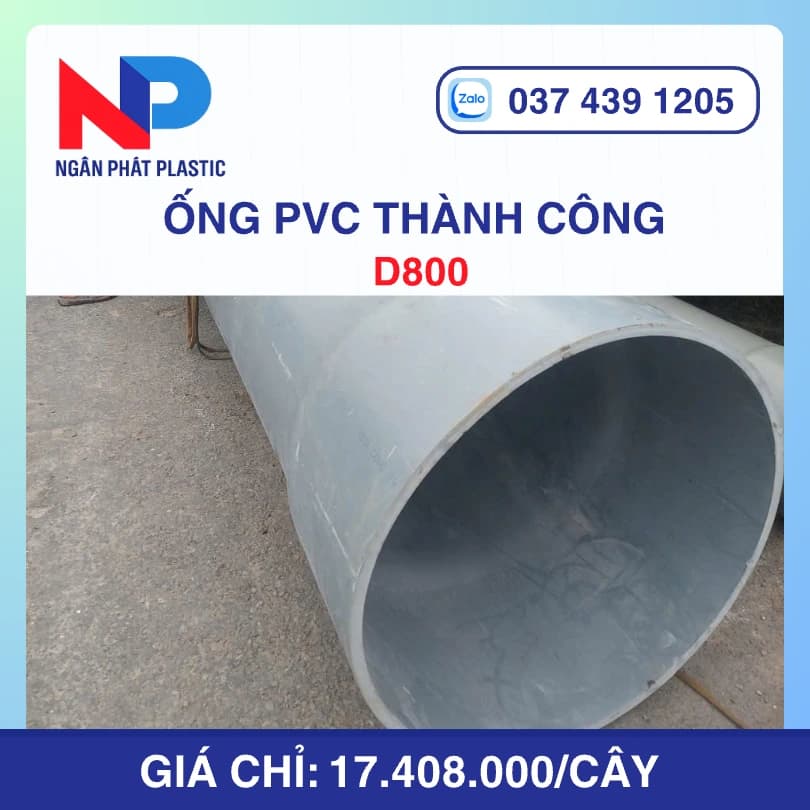 Ống uPVC D800 Thành Công