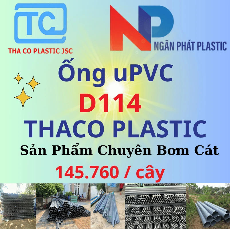Ống Nhựa PVC D114 Bơm Cát Thaco