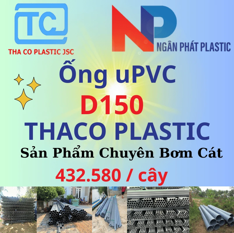 Ống Nhựa PVC D150 Bơm Cát Thaco