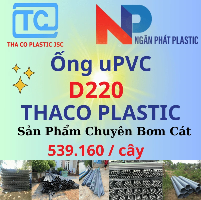 Ống Nhựa PVC D220 Bơm Cát Thaco