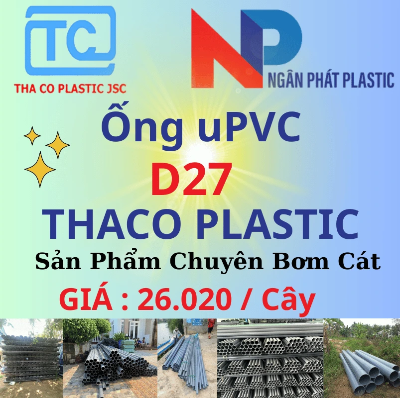 Ống Nhựa PVC D27 Bơm Cát Thaco
