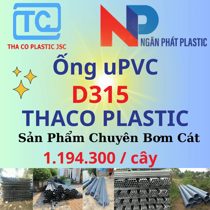 Ống Nhựa PVC D315 Bơm Cát Thaco