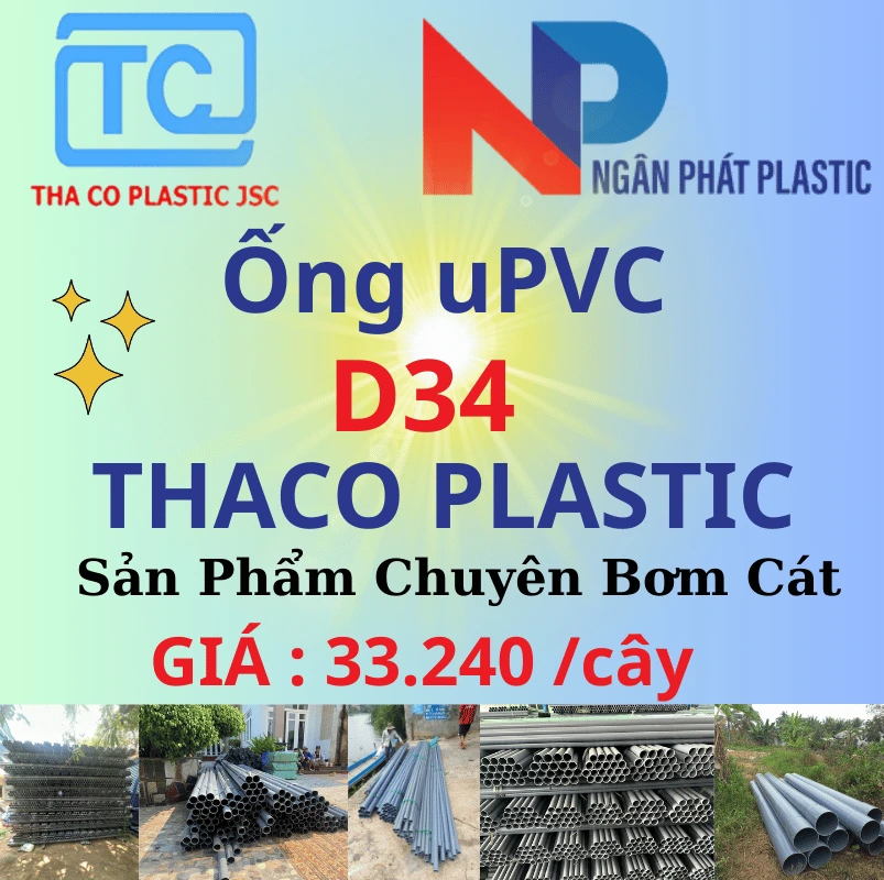 Ống Nhựa PVC D34 Bơm Cát Thaco