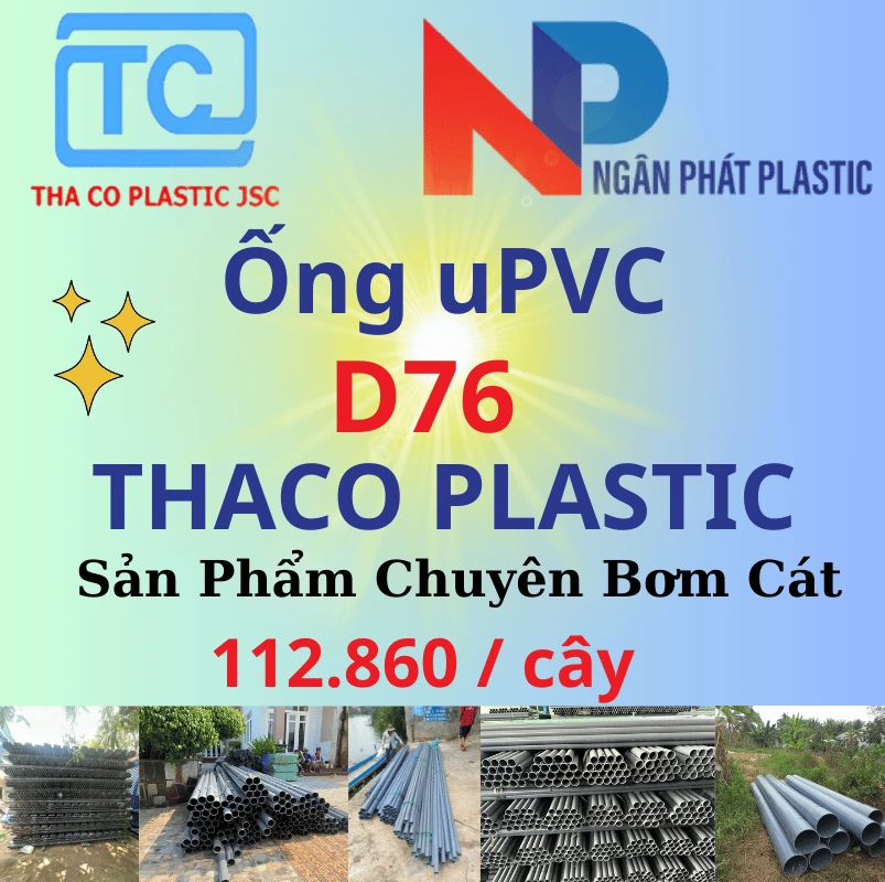 Ống Nhựa PVC D76 Bơm Cát Thaco